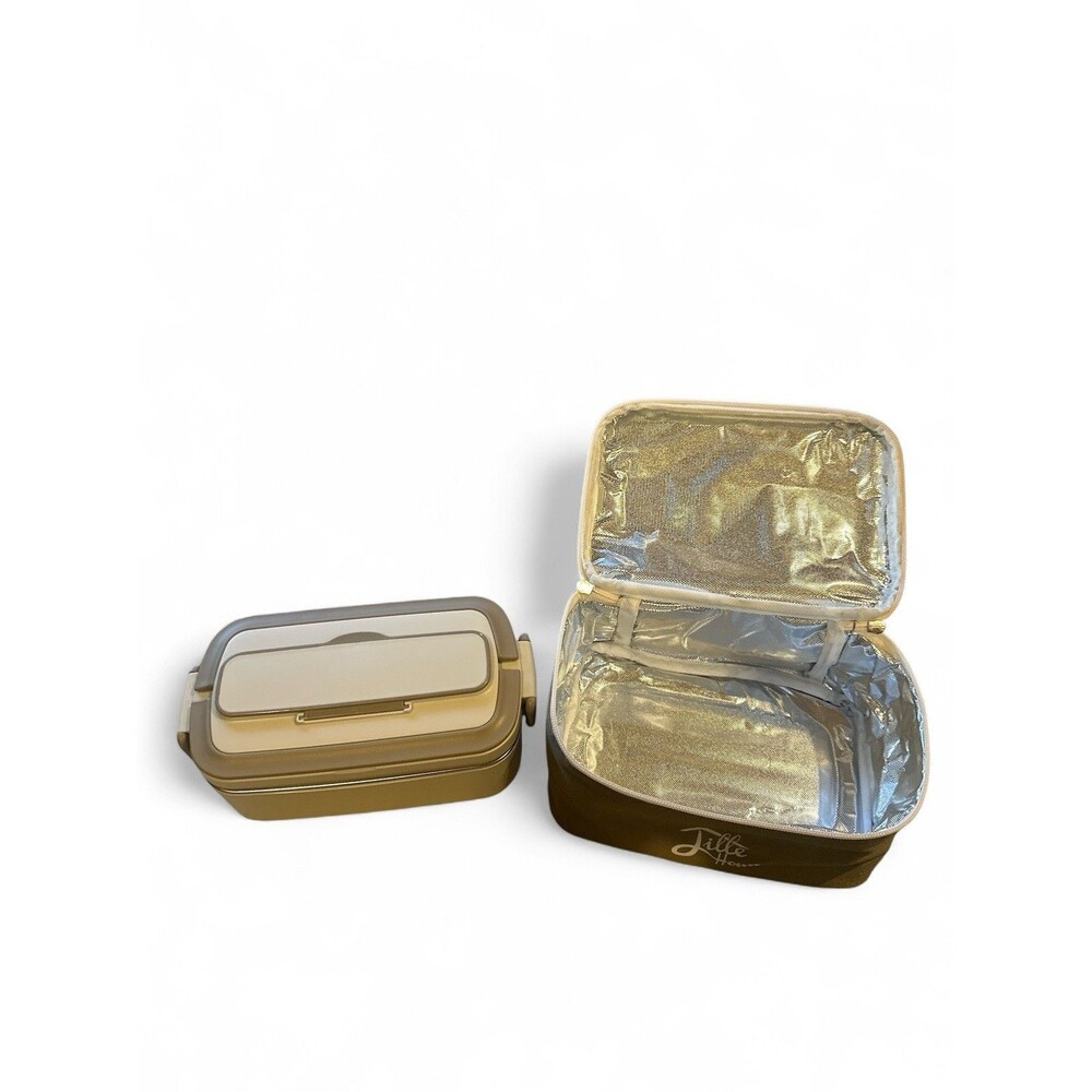 Lille Home Bento Lunch Box For Adults Stainless Steel w/ Insulated Bag & Cutlery